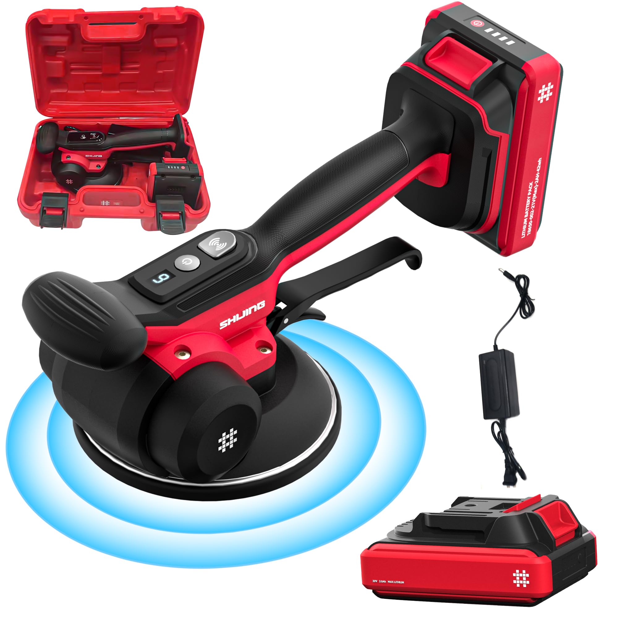 その他 Vibrating machine SHIJING Tile Vibration Leveling Machine,Cordless Tile Vibration